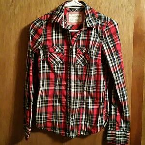 Plaid AEO top